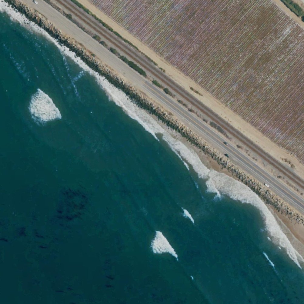 Aerial map of Rincon Beach