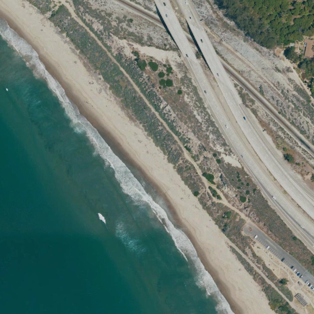 Aerial map of Rincon Beach County Park