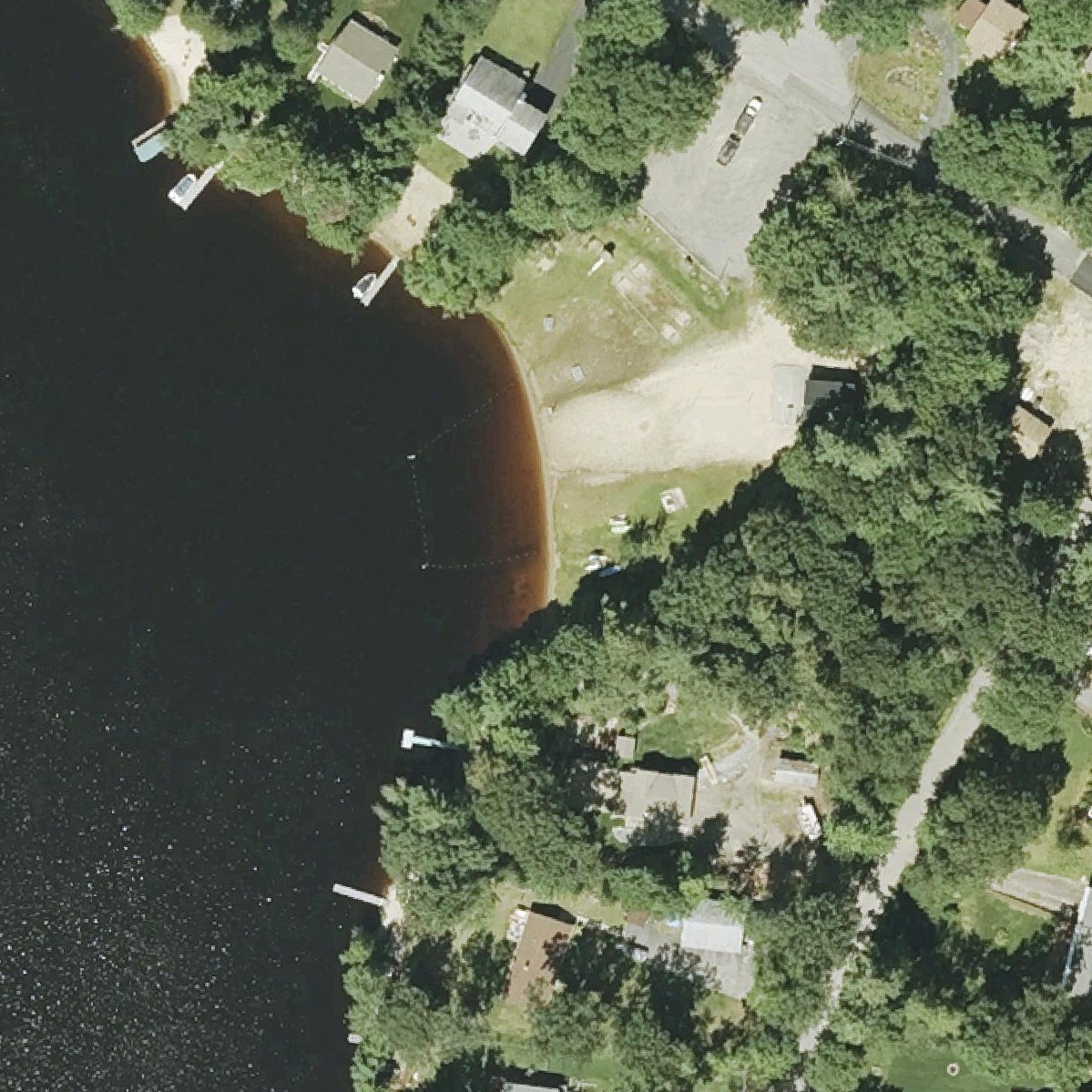 Aerial map of Ripple Beach Cove