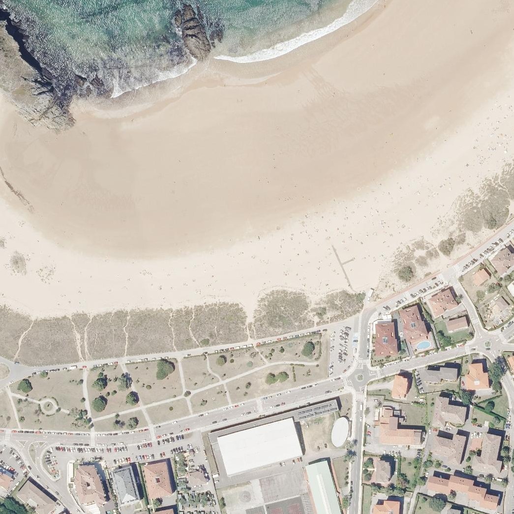 Aerial map of Ris Beach