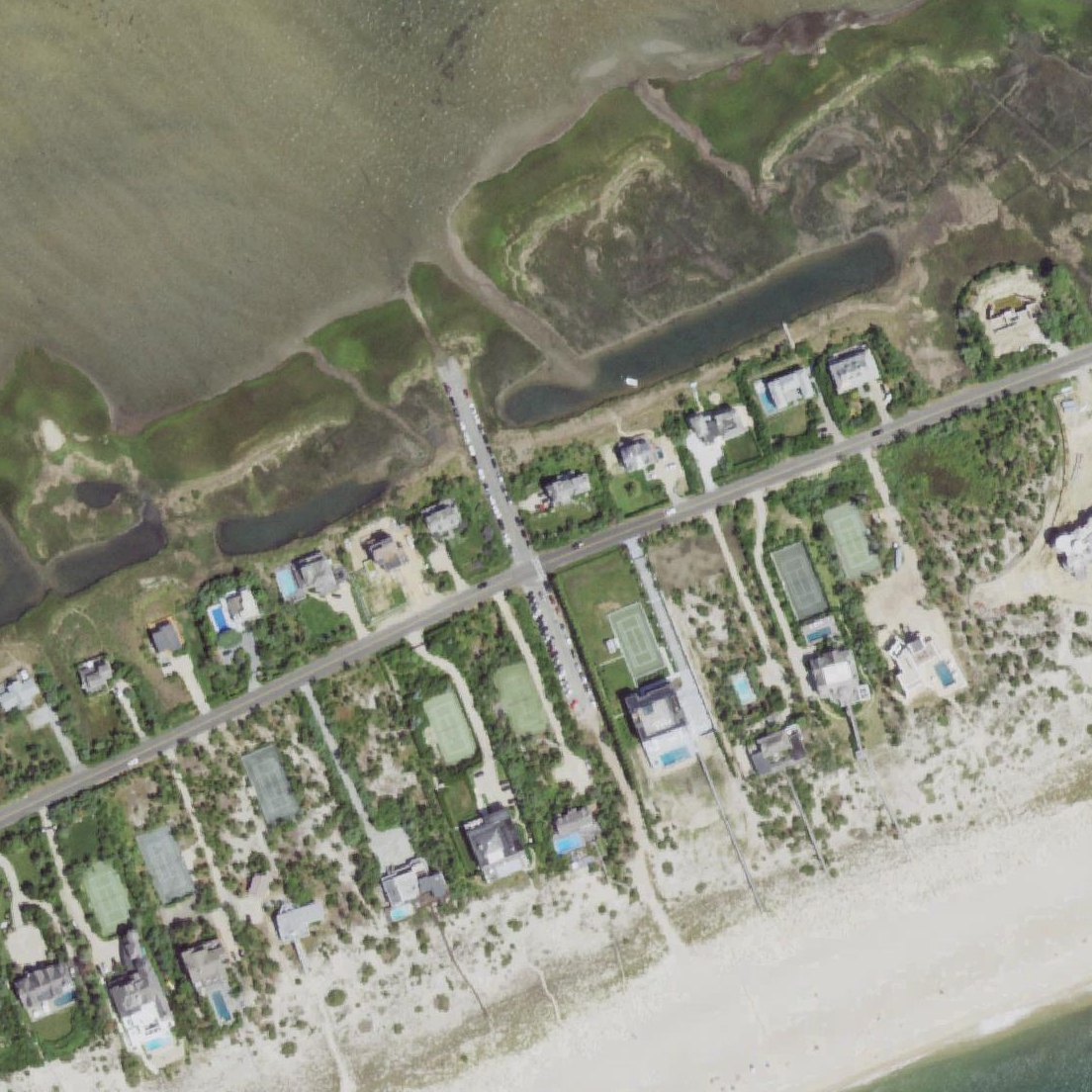 Aerial map of Road D Beach
