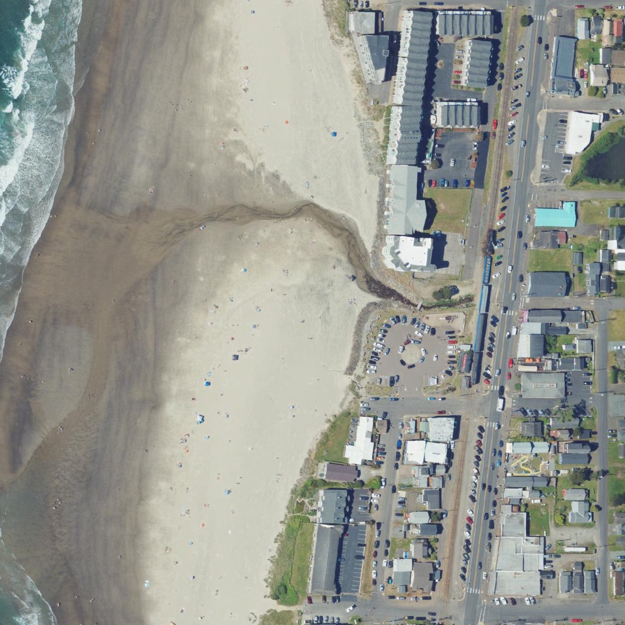 Aerial map of Rockaway Beach City Center & Park