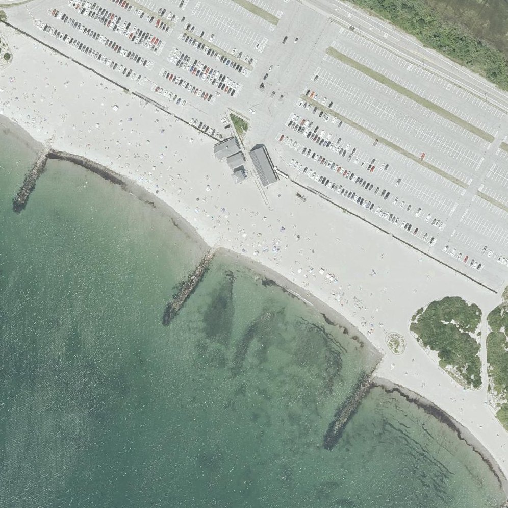 Aerial map of Roger Wheeler State Beach