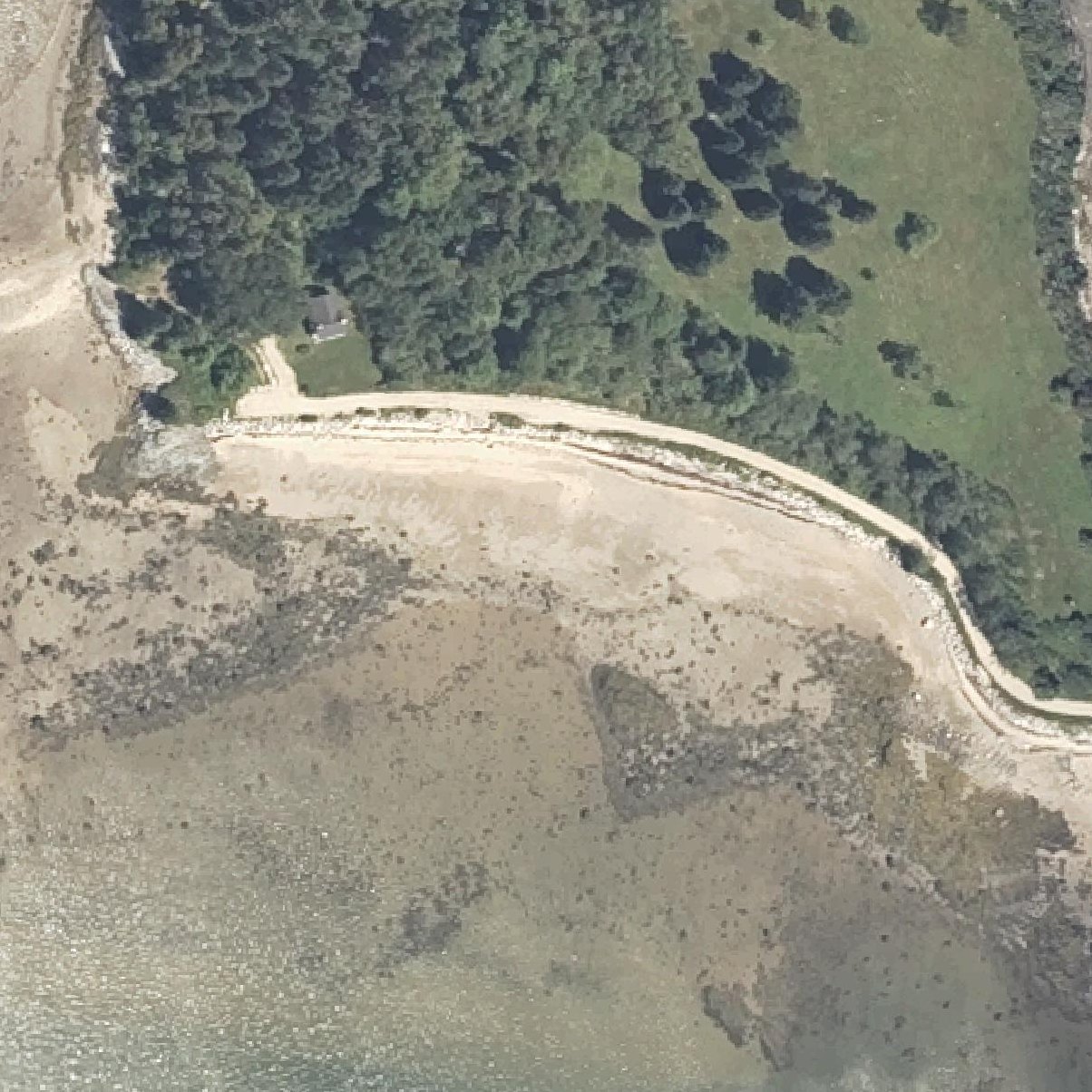 Aerial map of Rogers Point Beach