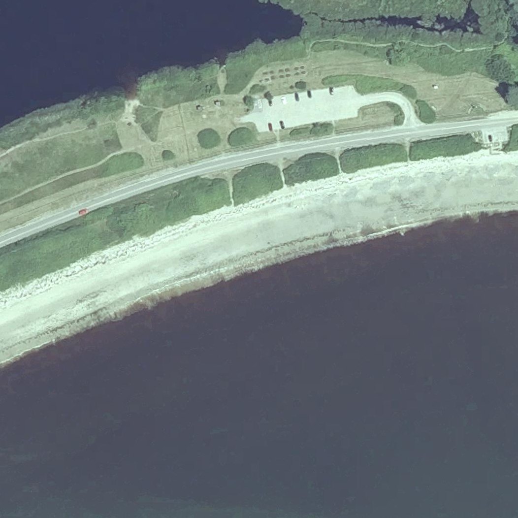 Aerial map of Roque Bluffs Beach