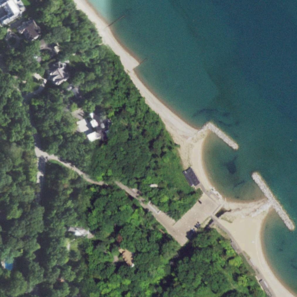 Aerial map of Rosewood Beach