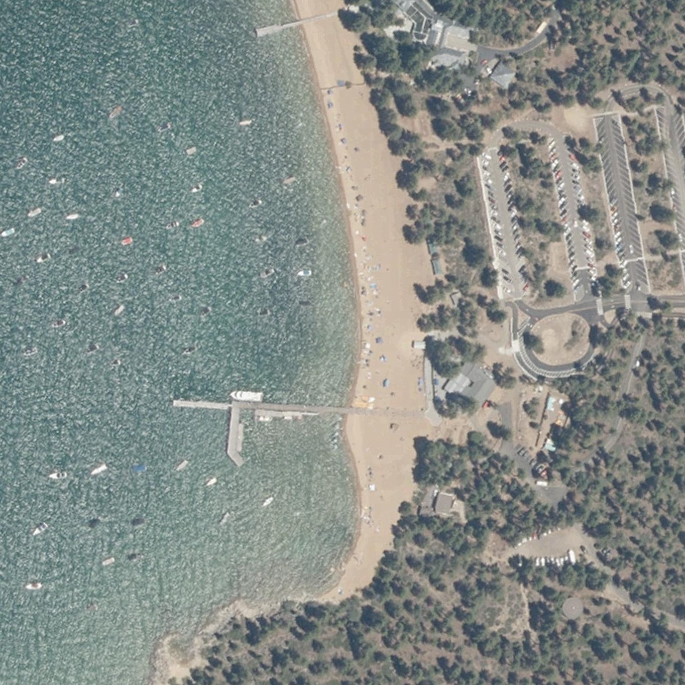 Aerial map of Round Hill Pines Beach