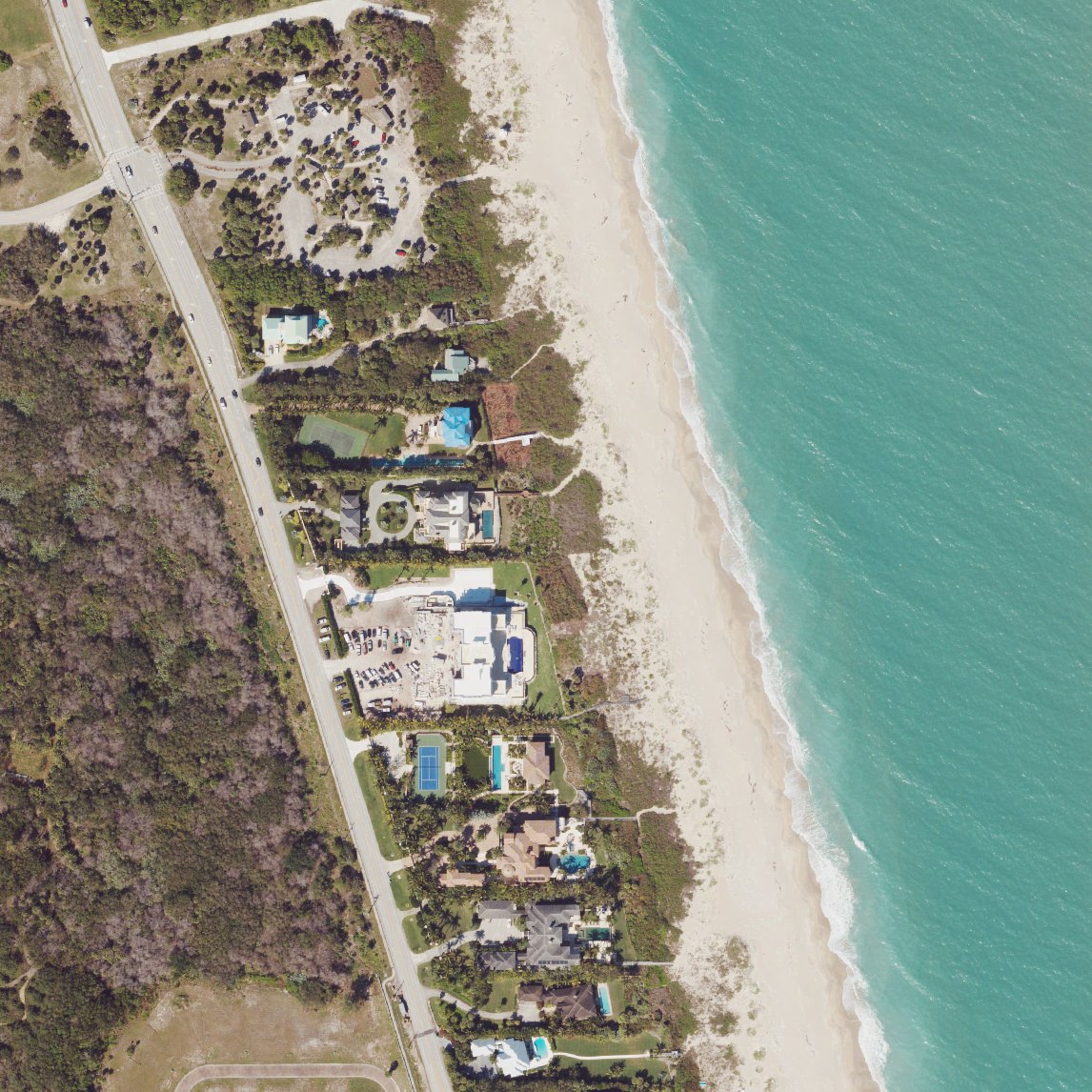 Aerial map of Round Island Beach Park