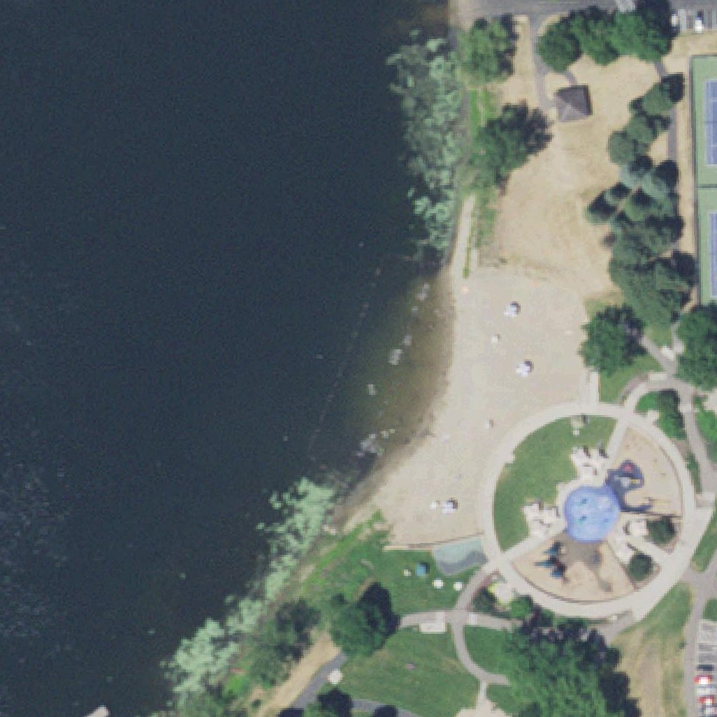 Aerial map of Round Lake Beach