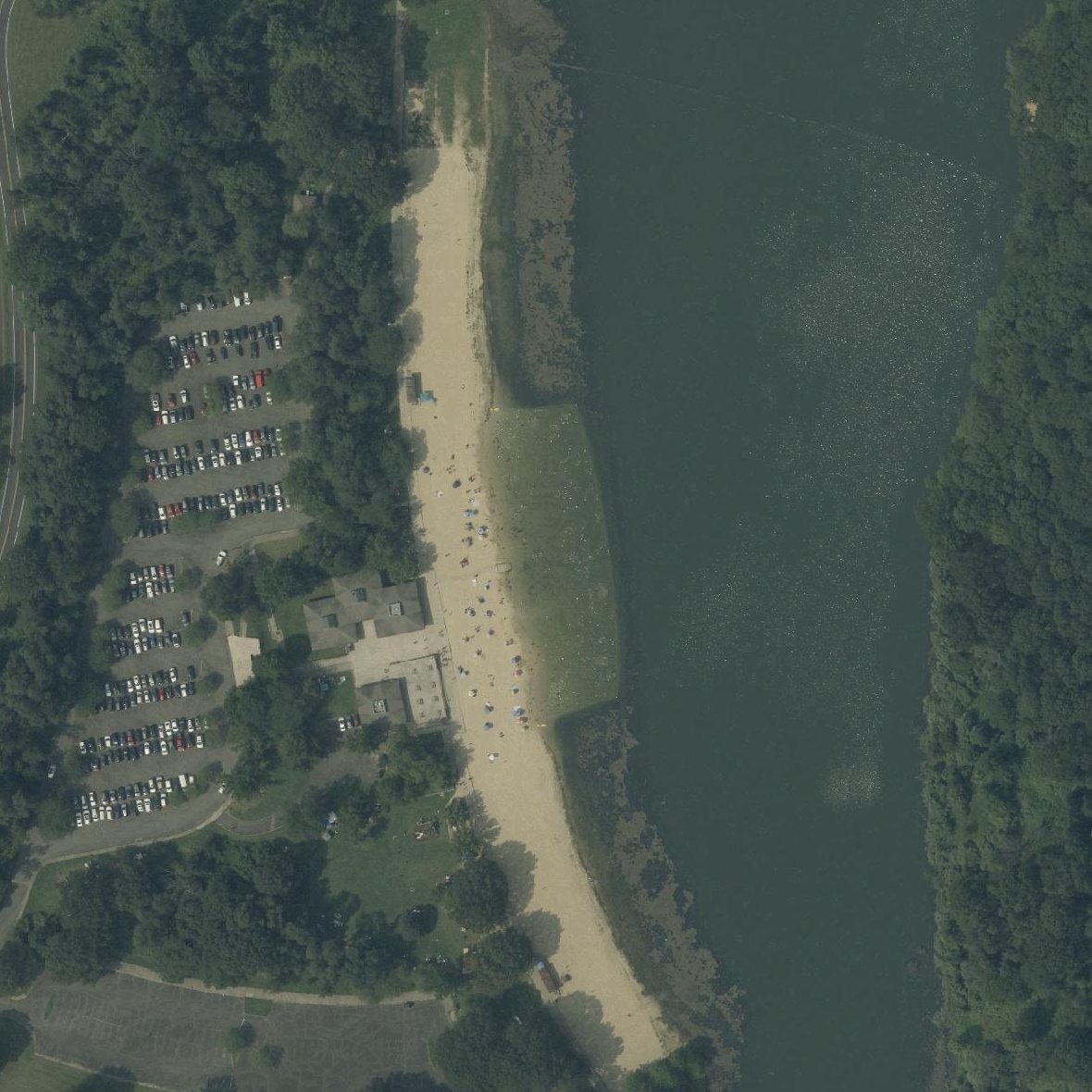 Aerial map of Round Valley Beach