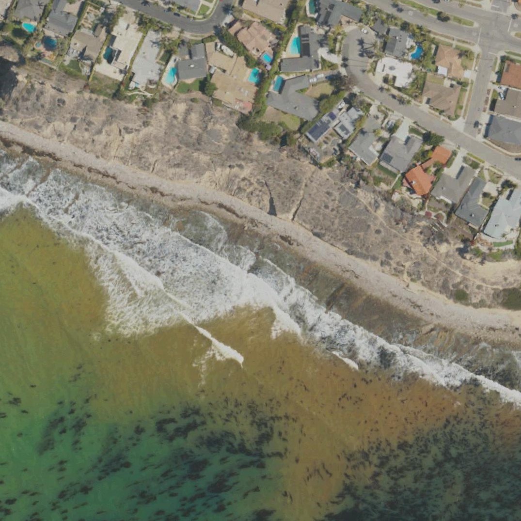 Aerial map of Royal Palms County Beach