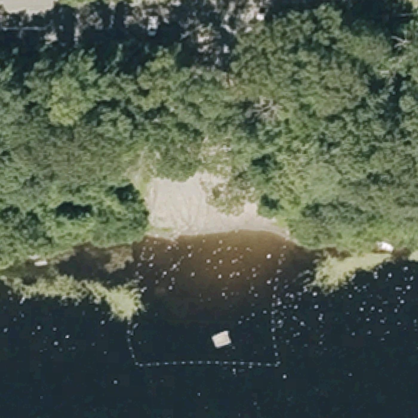 Aerial map of Russell Town Beach-Residents Only