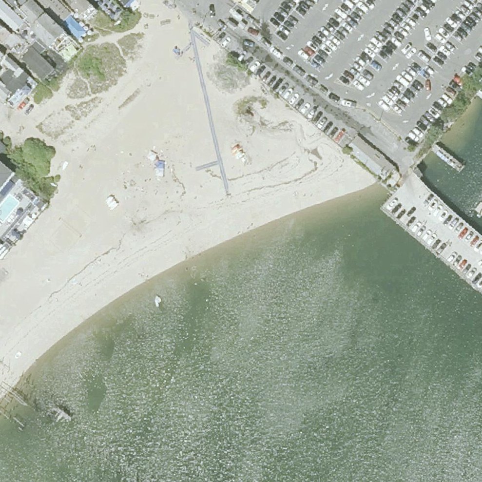 Aerial map of Ryder Street Beach