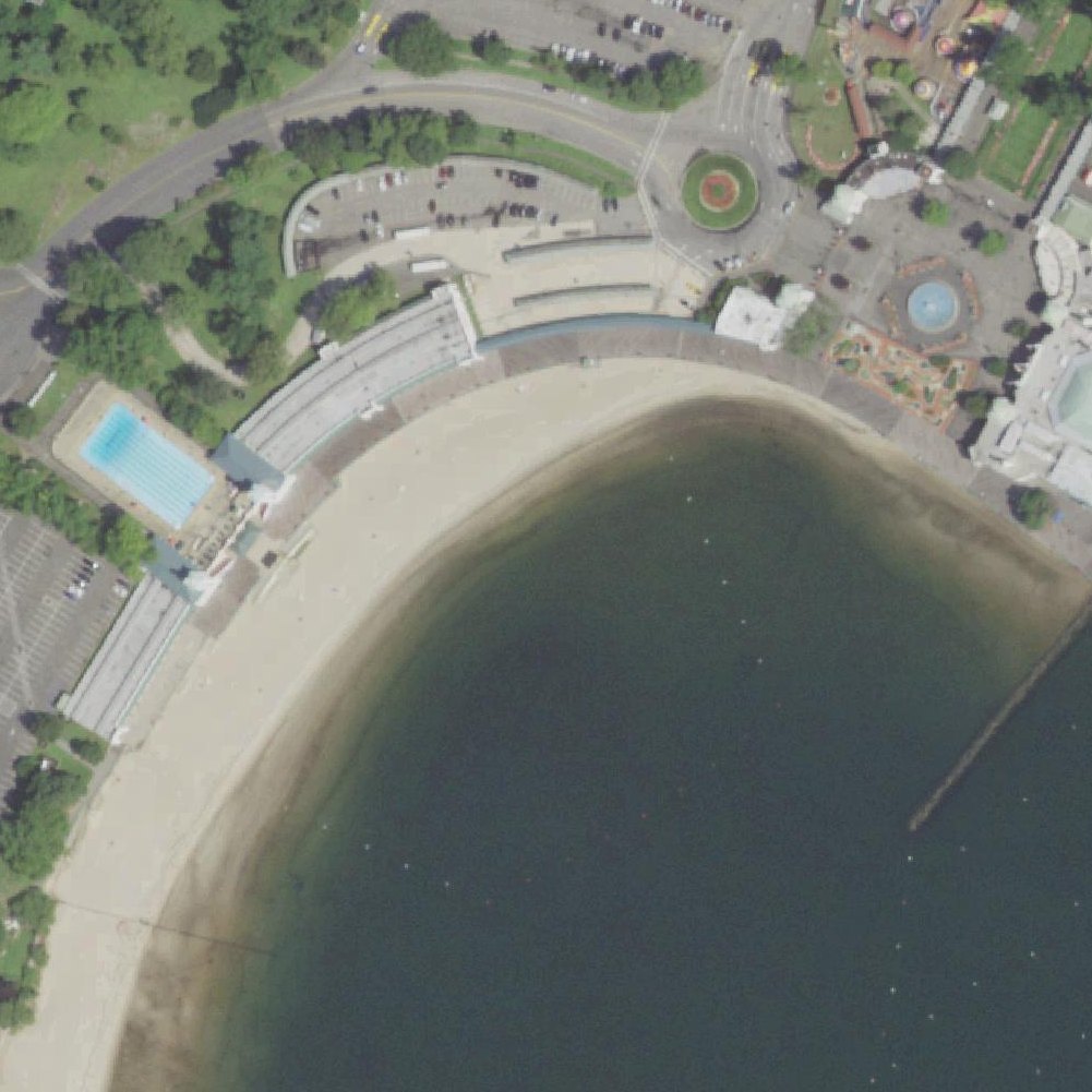 Aerial map of Rye Playland Beach