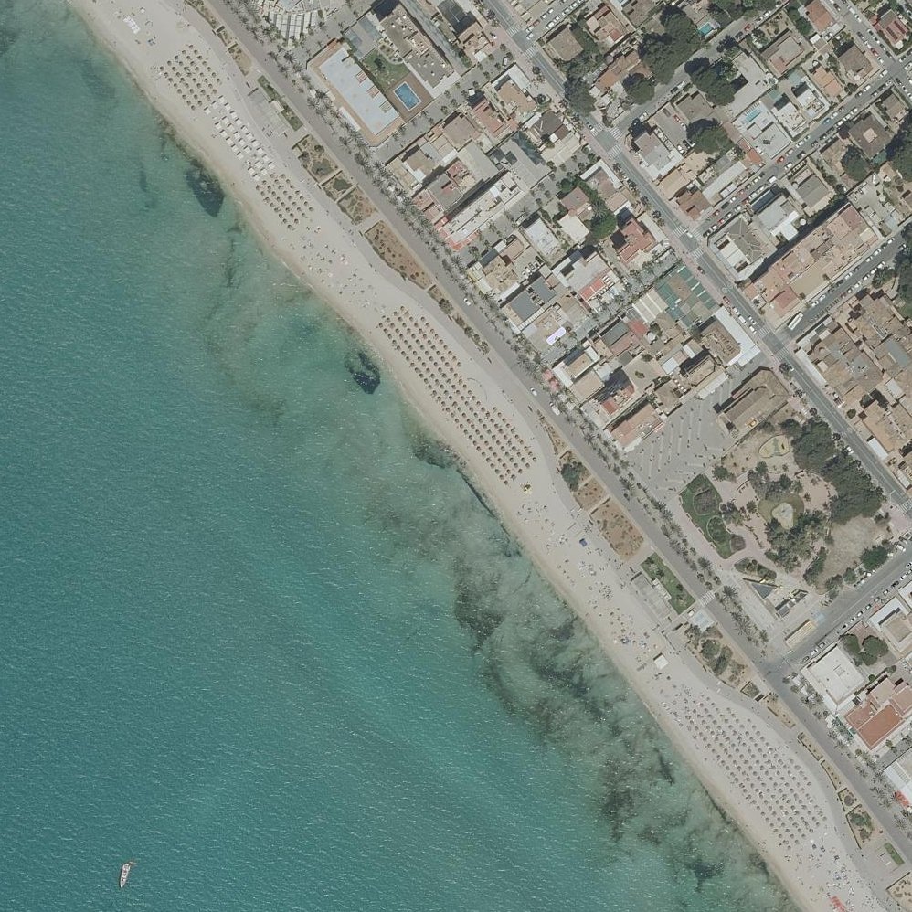Aerial map of S'Arenal beach
