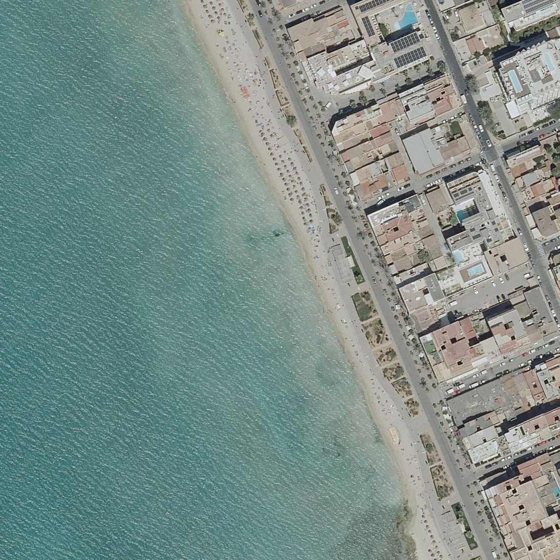 Aerial map of Пляж S'Arenal