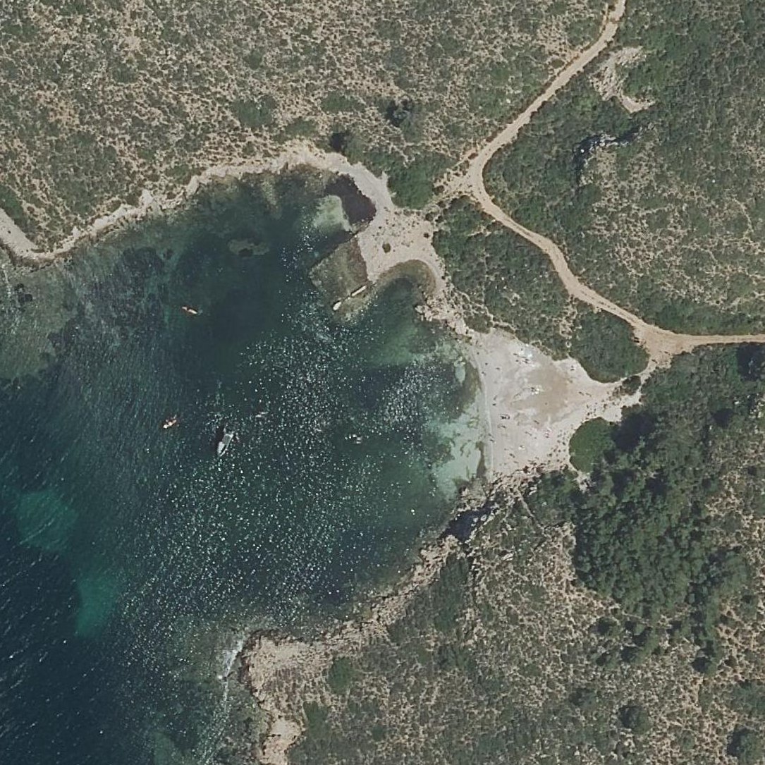Aerial map of S'Arenalet (Fornells)