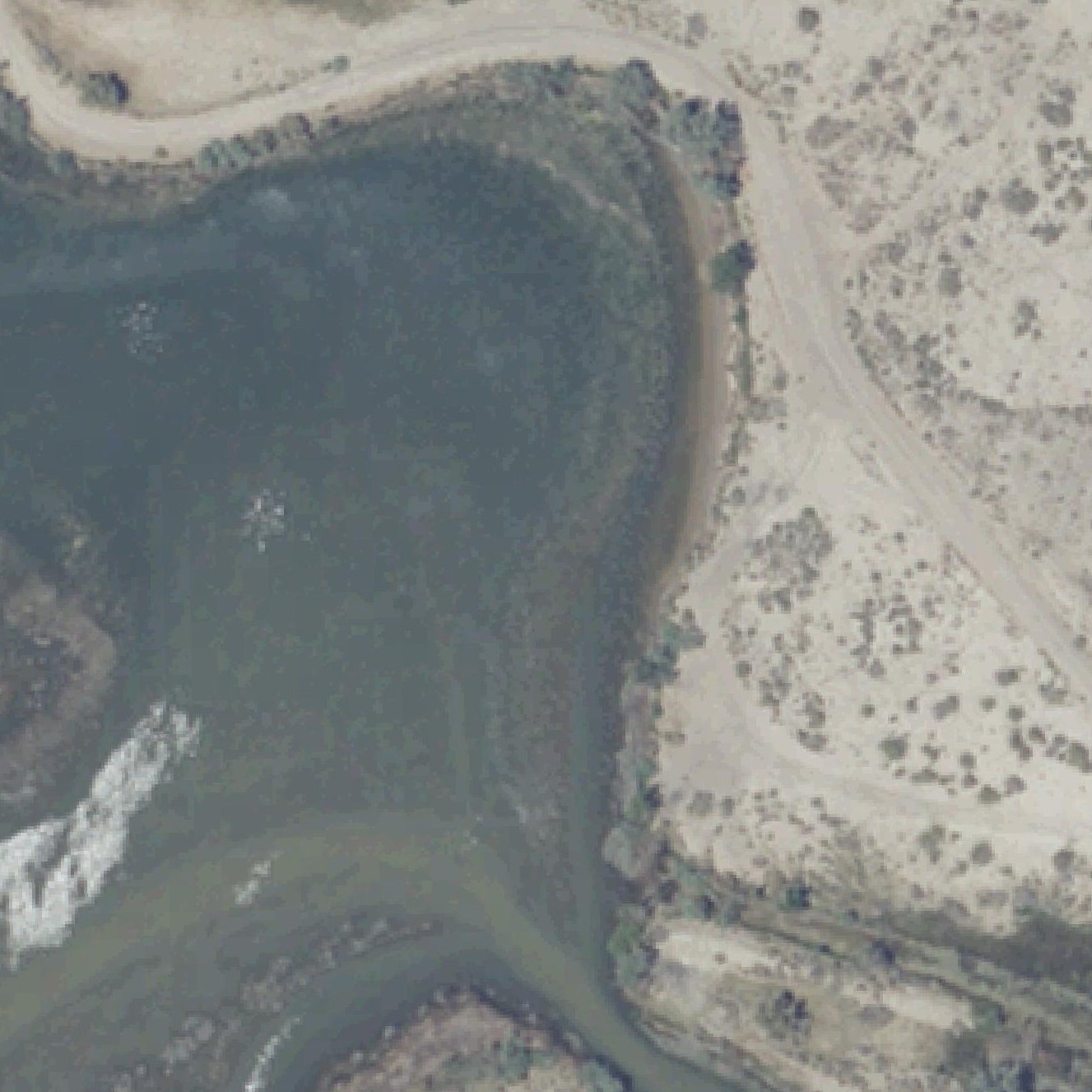 Aerial map of S Line Reservoir Beach