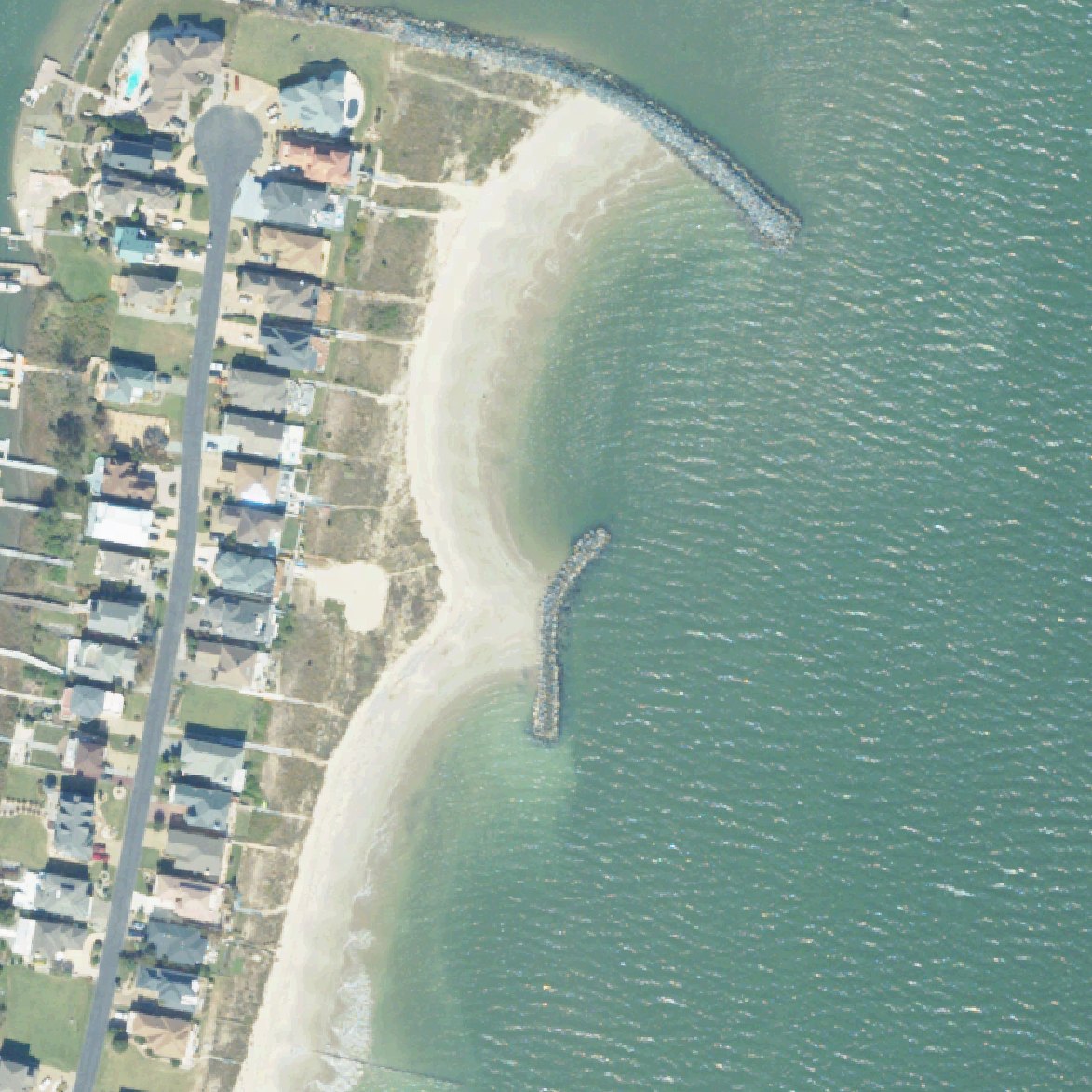 Aerial map of Salt Ponds Public Beach