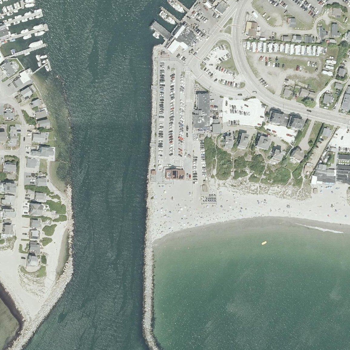 Aerial map of Salty Brine State Beach