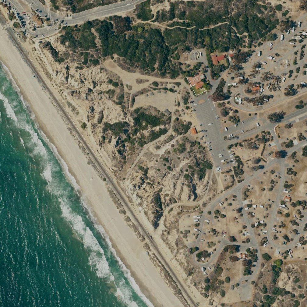 Aerial map of San Clemente State Beach