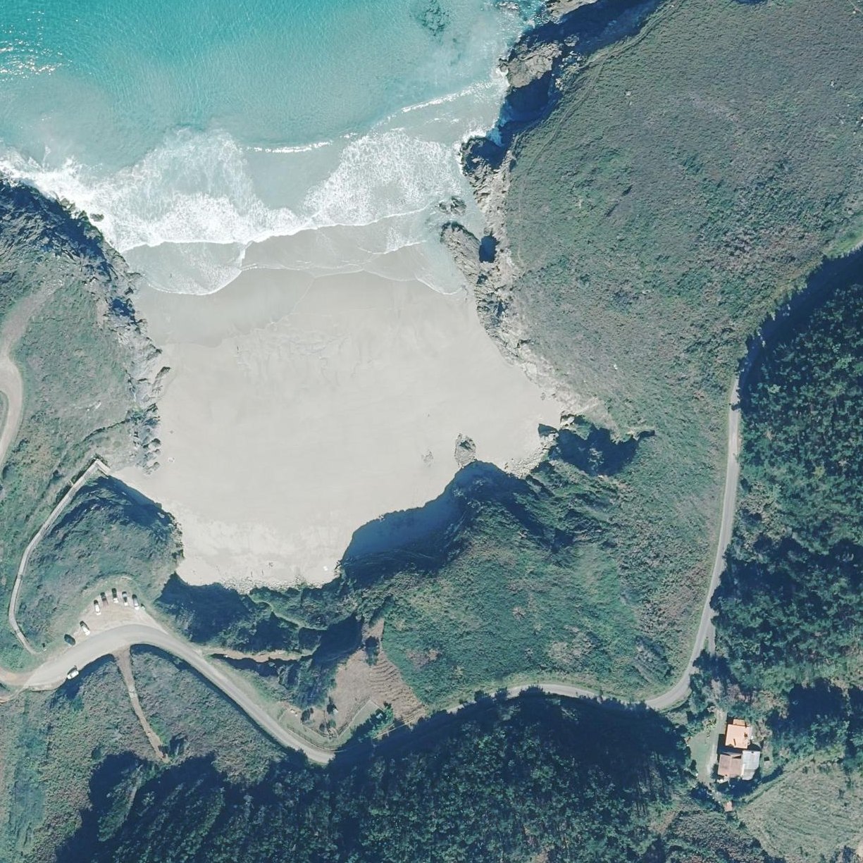 Aerial map of San Miro Beach