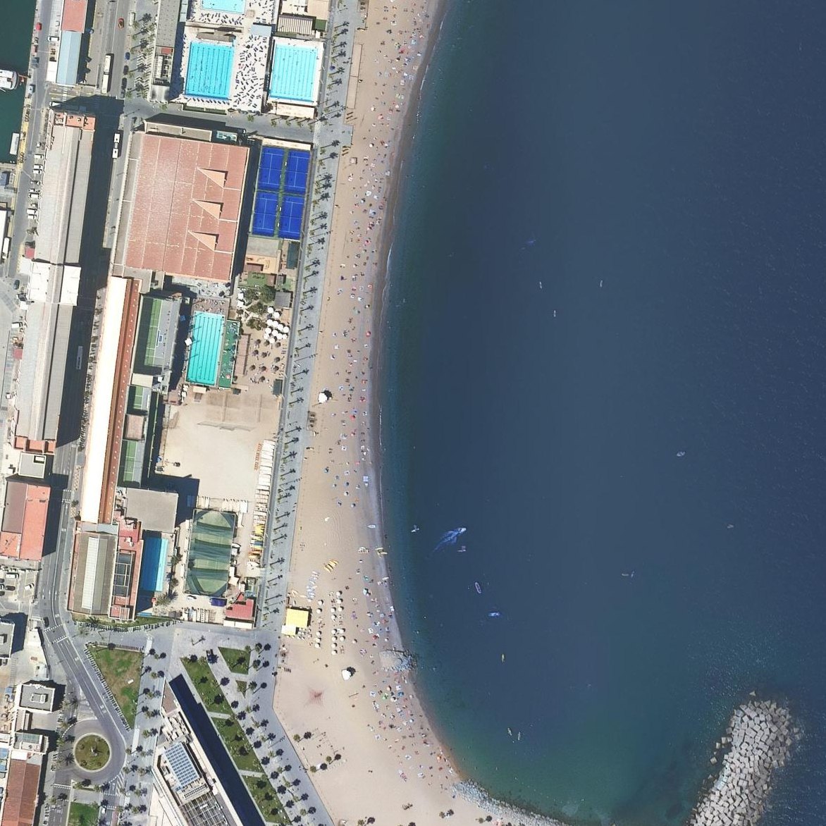 Aerial map of San Sebastian Beach
