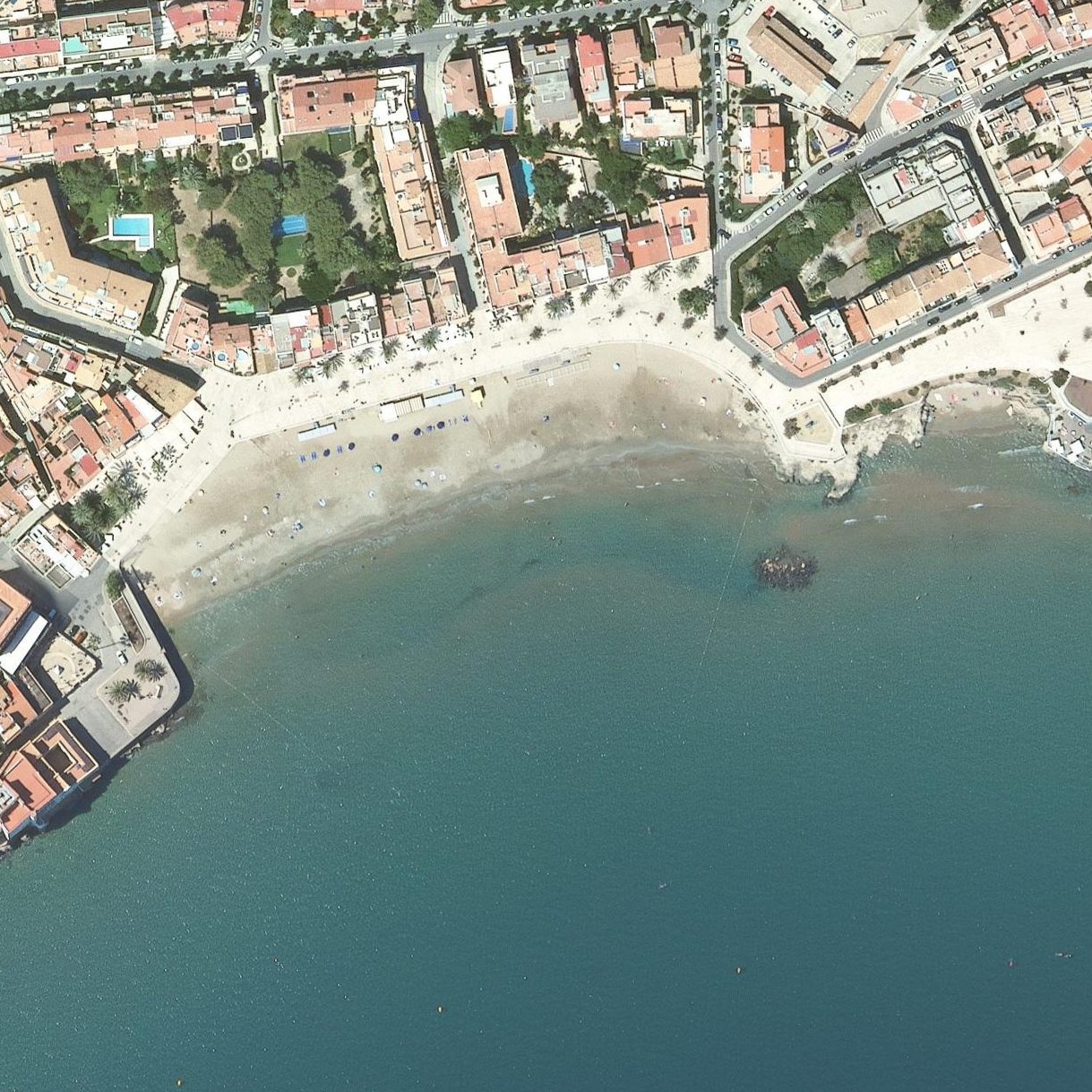 Aerial map of San Sebastian beach