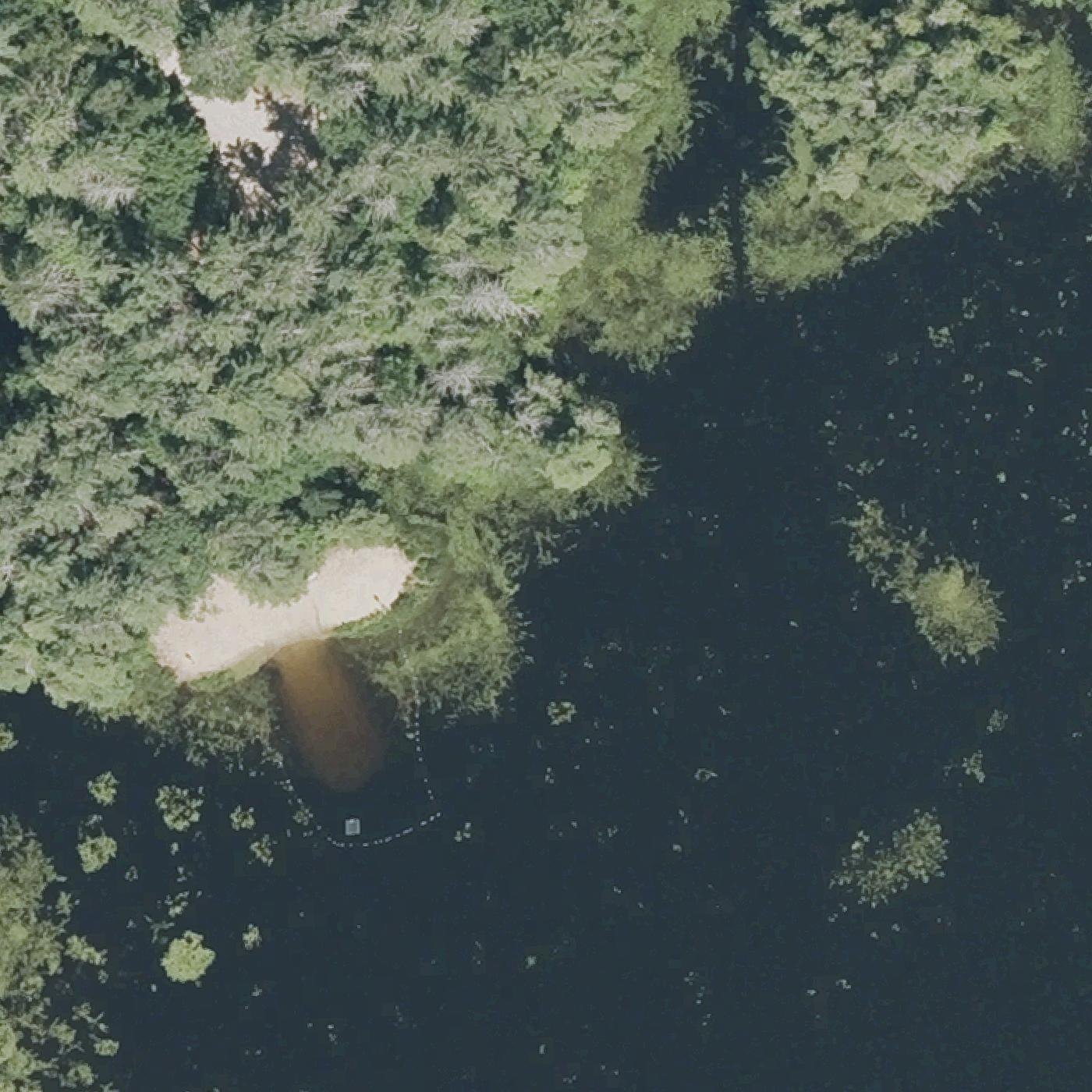 Aerial map of Sanbornton Town Beach - Hermit Lake