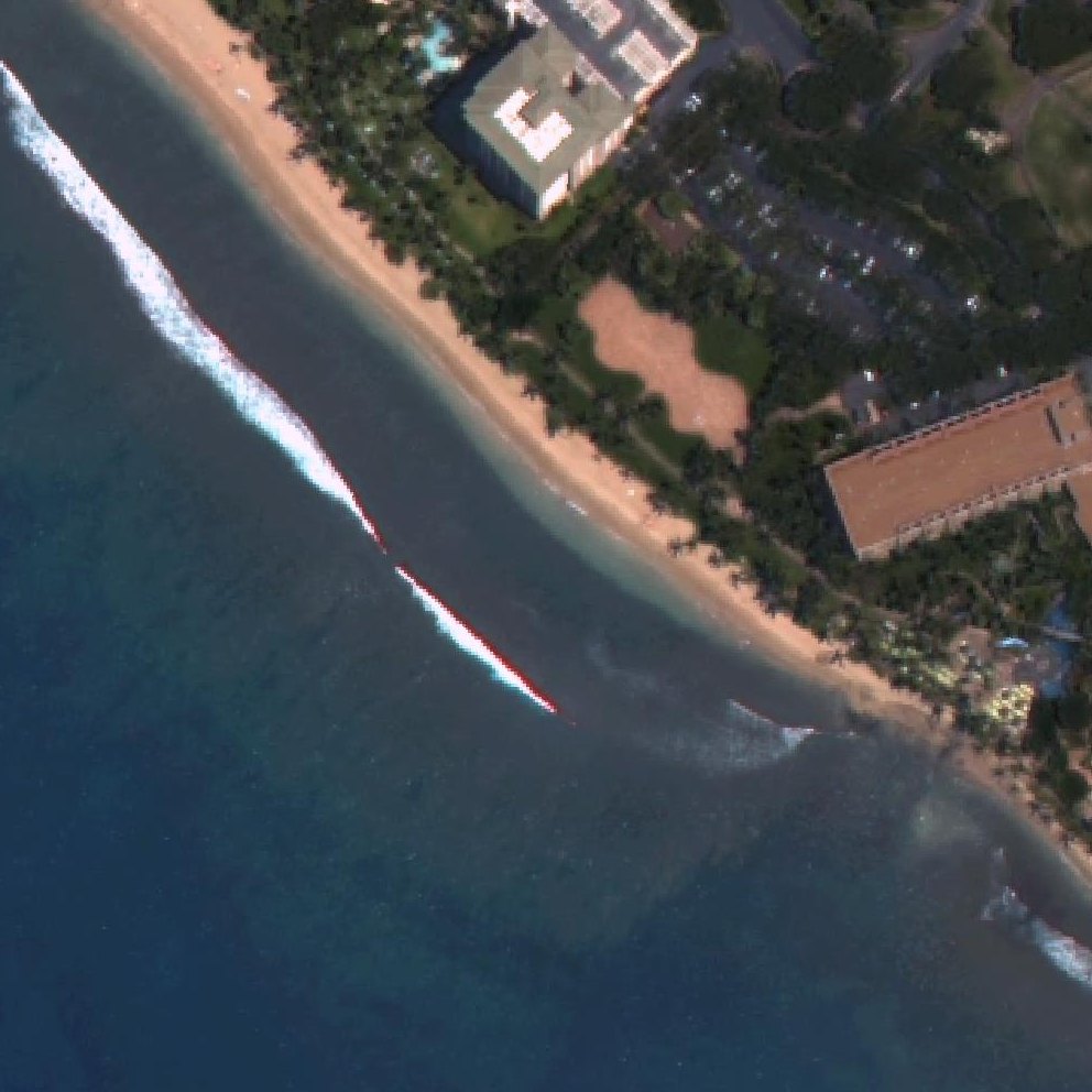 Aerial map of Sand Box Beach