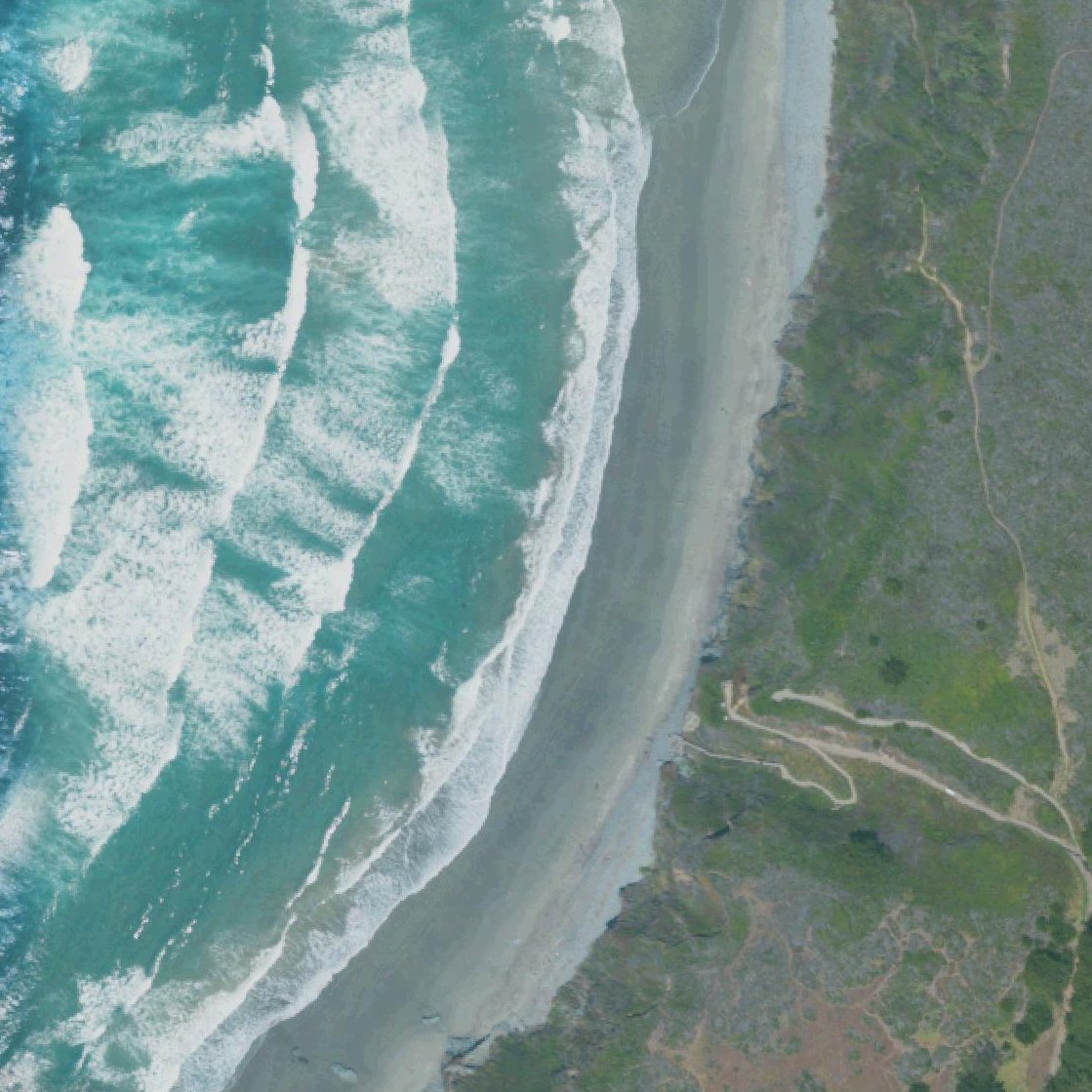 Aerial map of Sand Dollar Beach