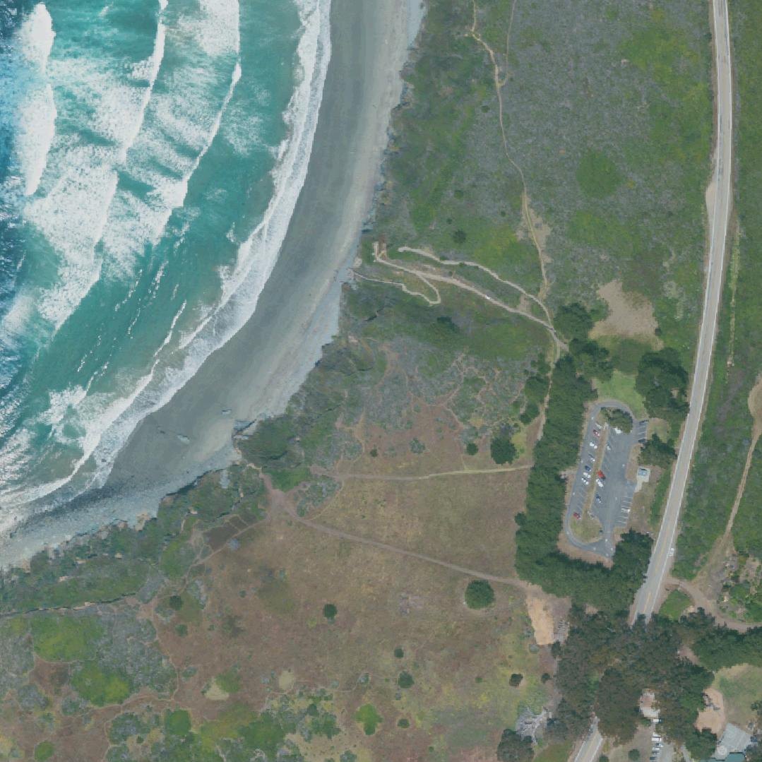 Aerial map of Sand Dollar Day Use Beach