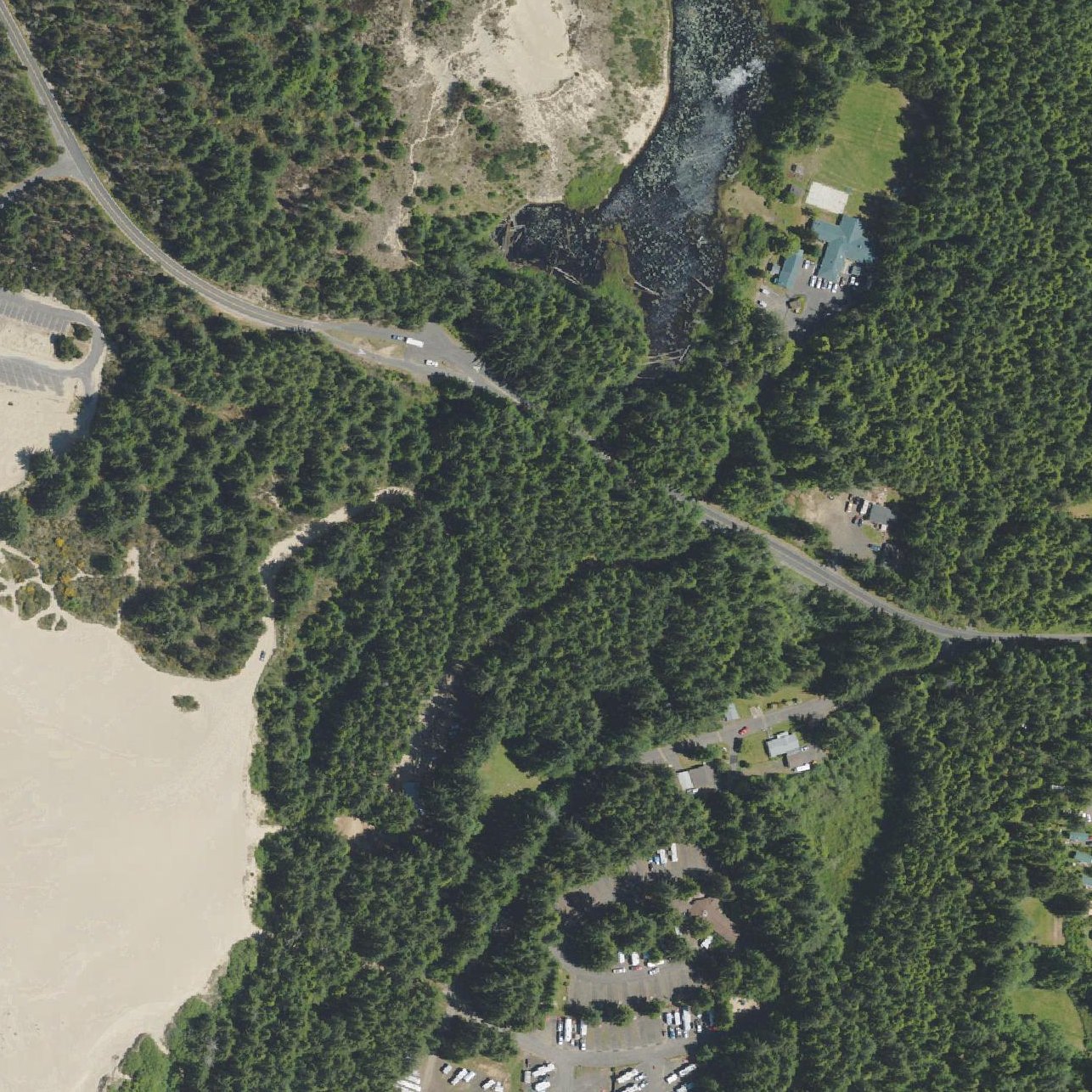 Aerial map of Sand dunes