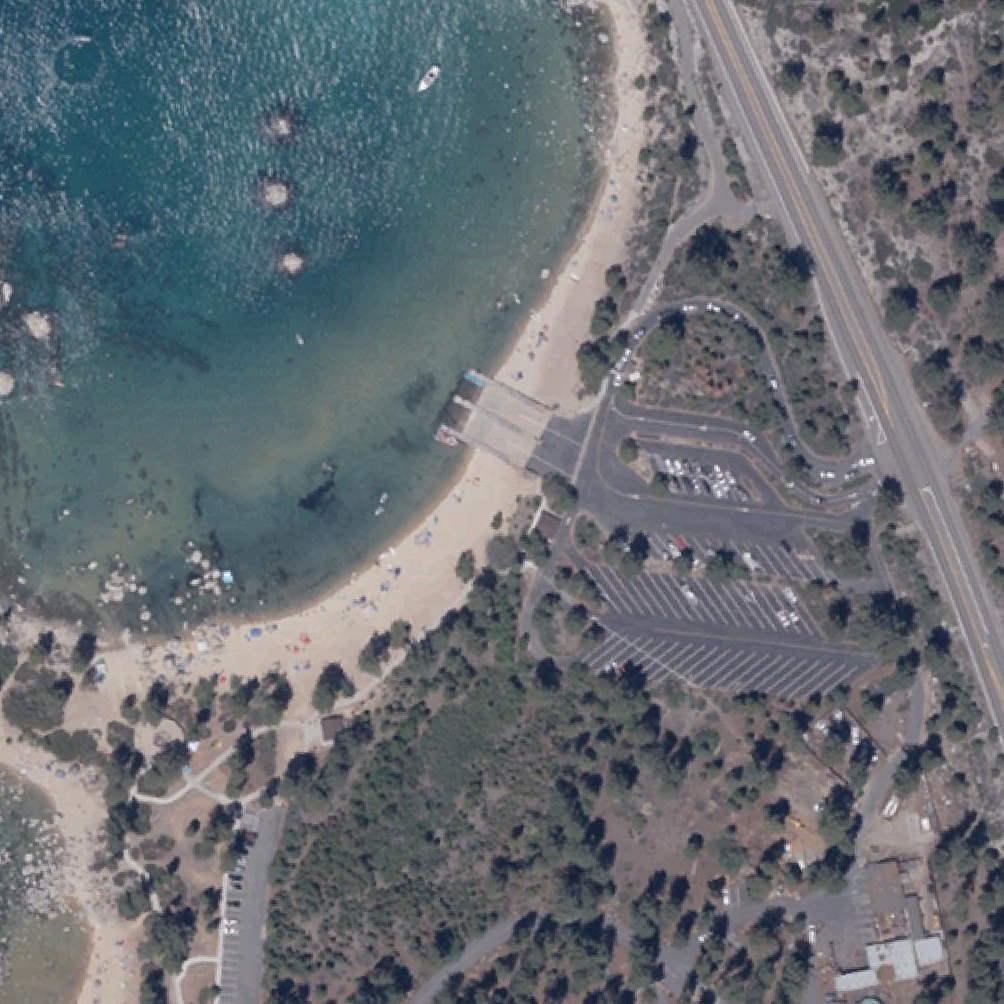 Aerial map of Sand Harbor Beach