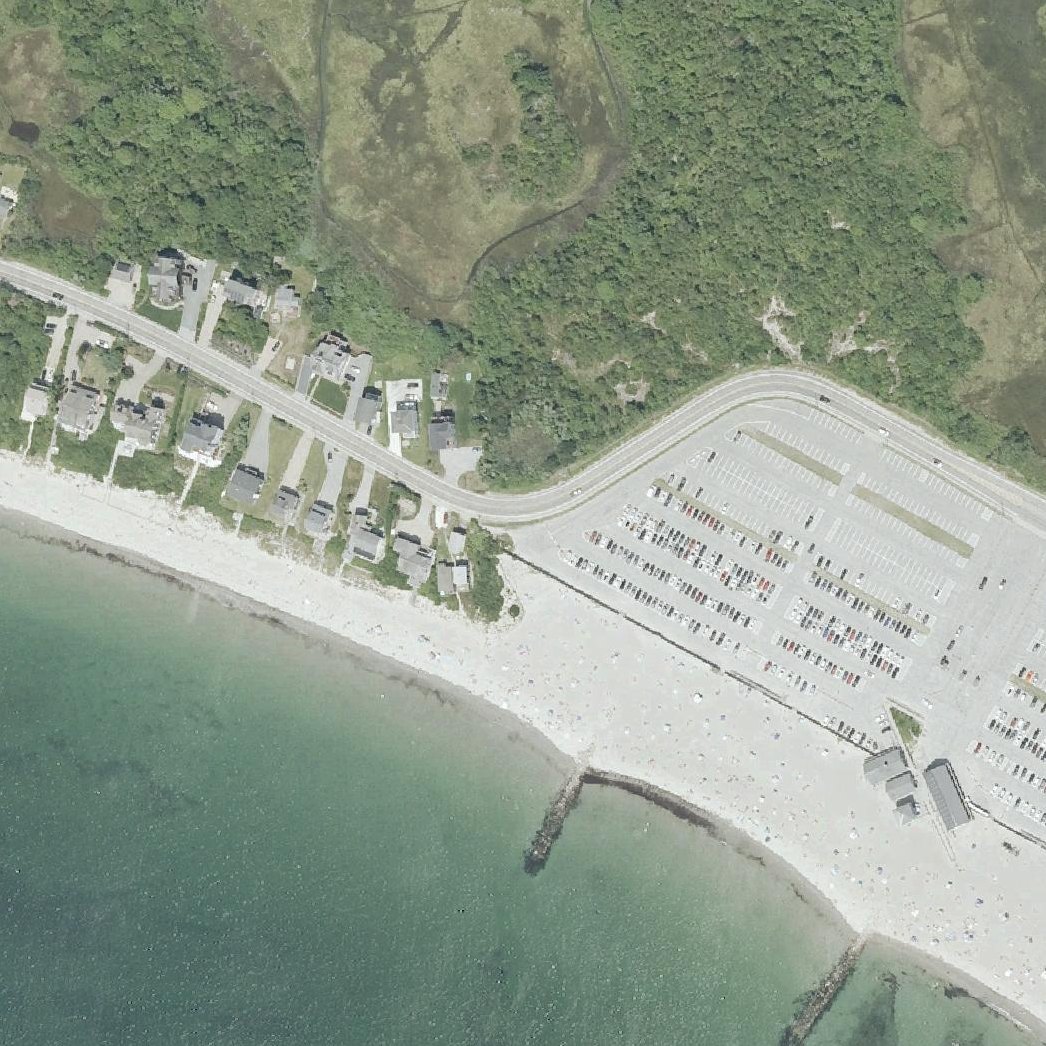 Aerial map of Sand Hill Cove State Beach