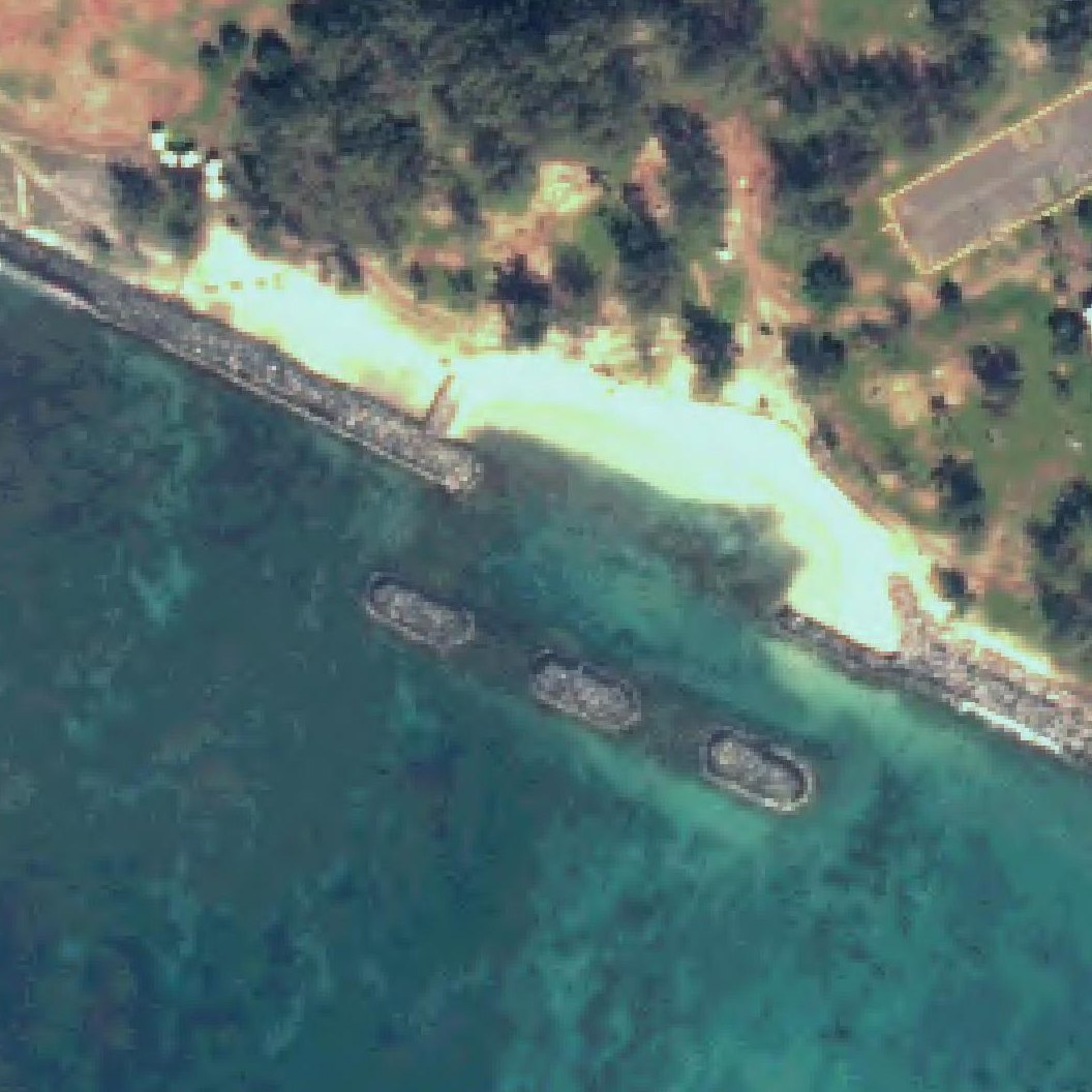Aerial map of Sand Island Beach