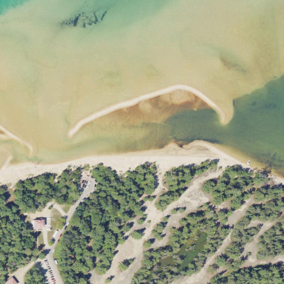 Aerial map of Sand Point Beach