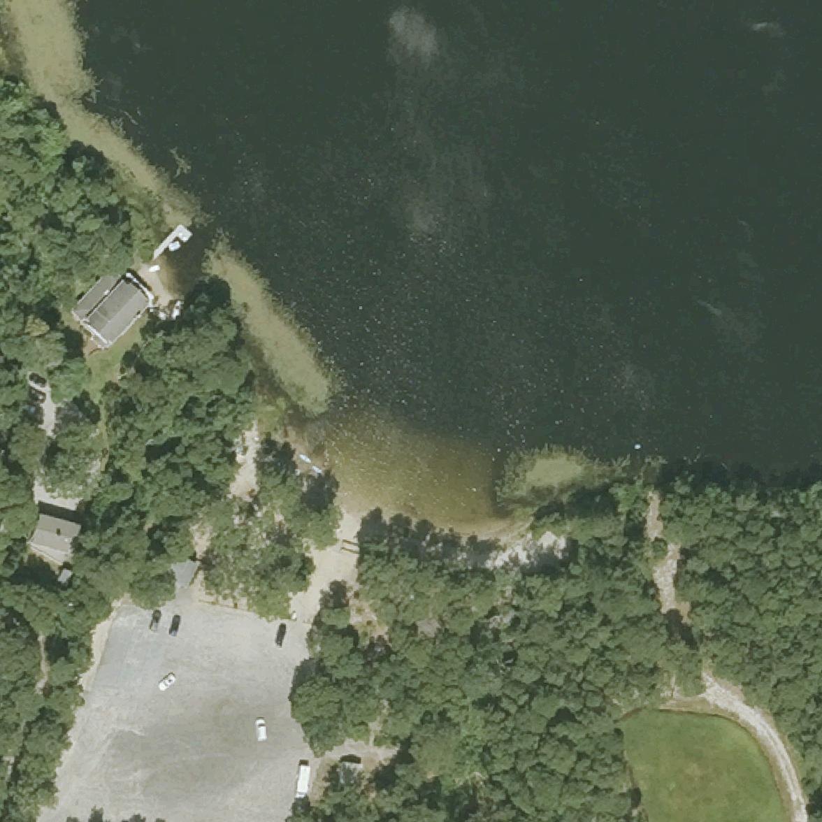 Aerial map of Sand Pond Beach