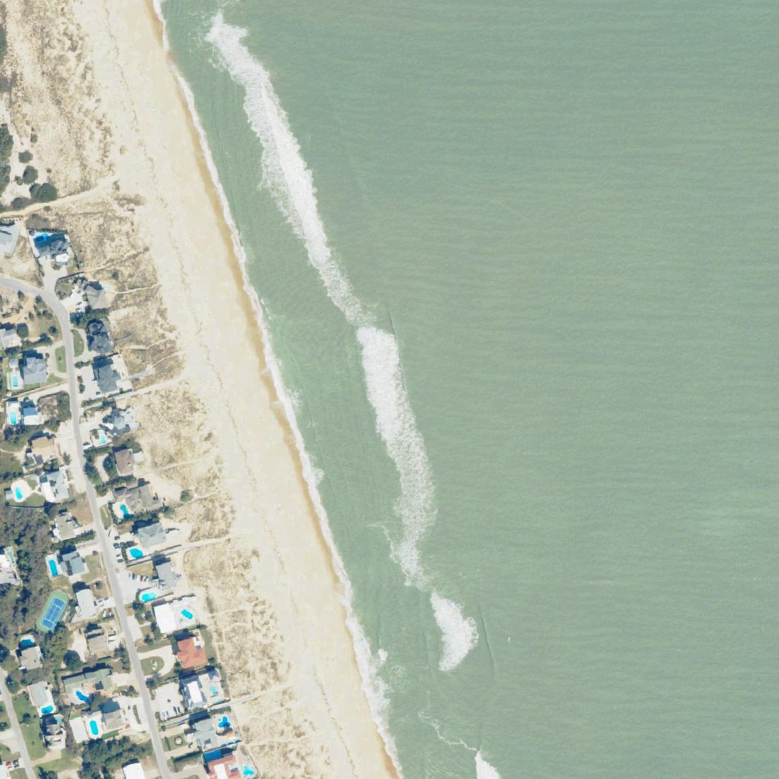 Aerial map of Sandbridge Beach