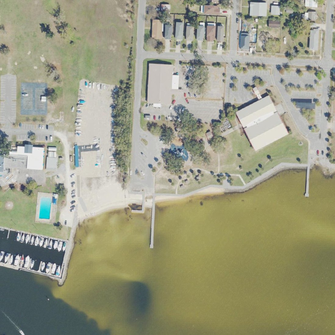 Aerial map of Sanders Beach Kids Park