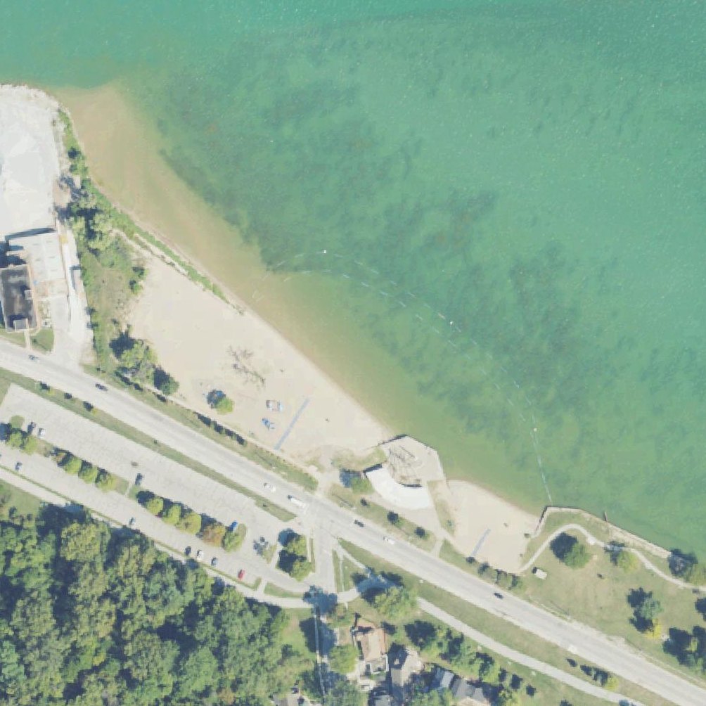 Aerial map of Sandpoint Beach