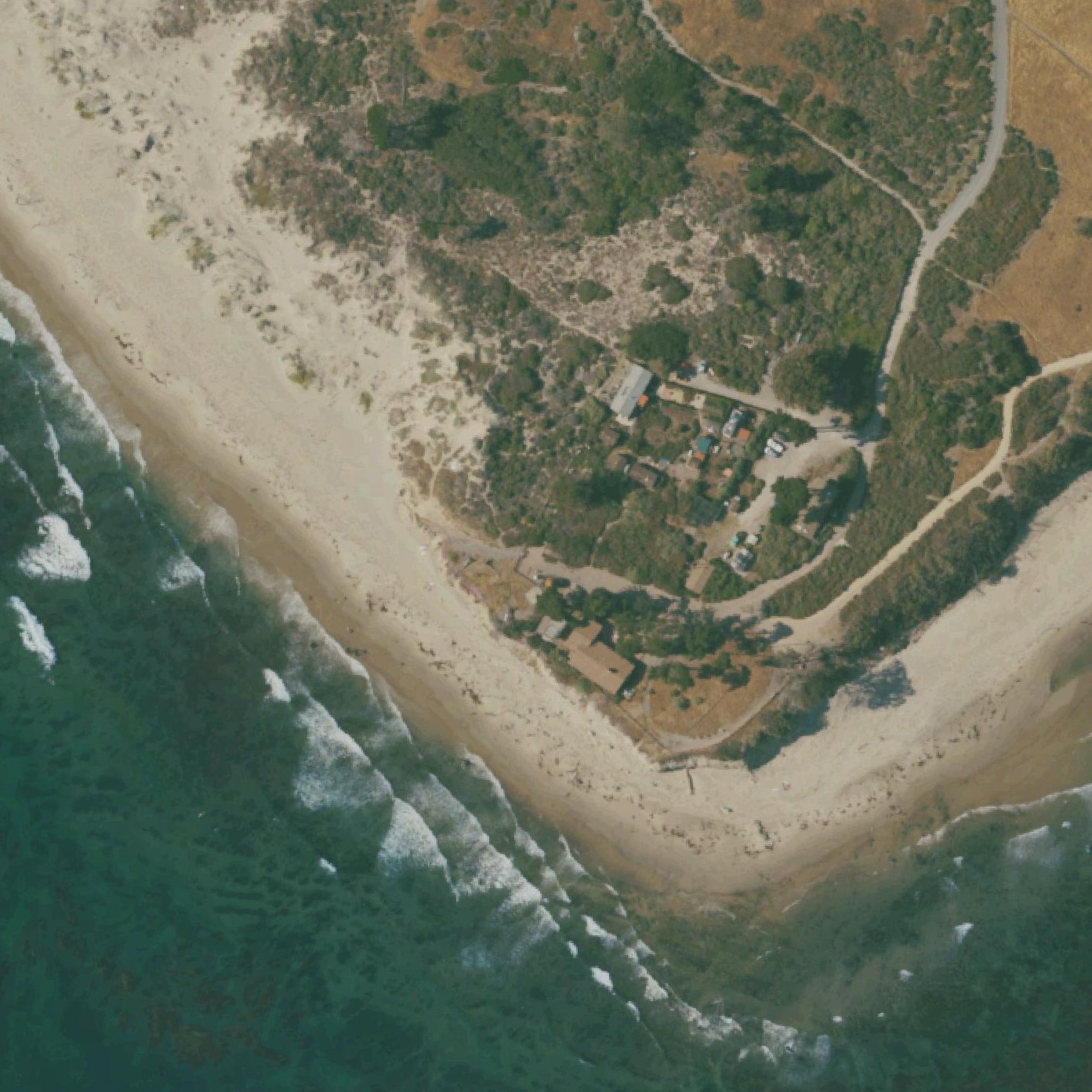 Aerial map of Sands Beach