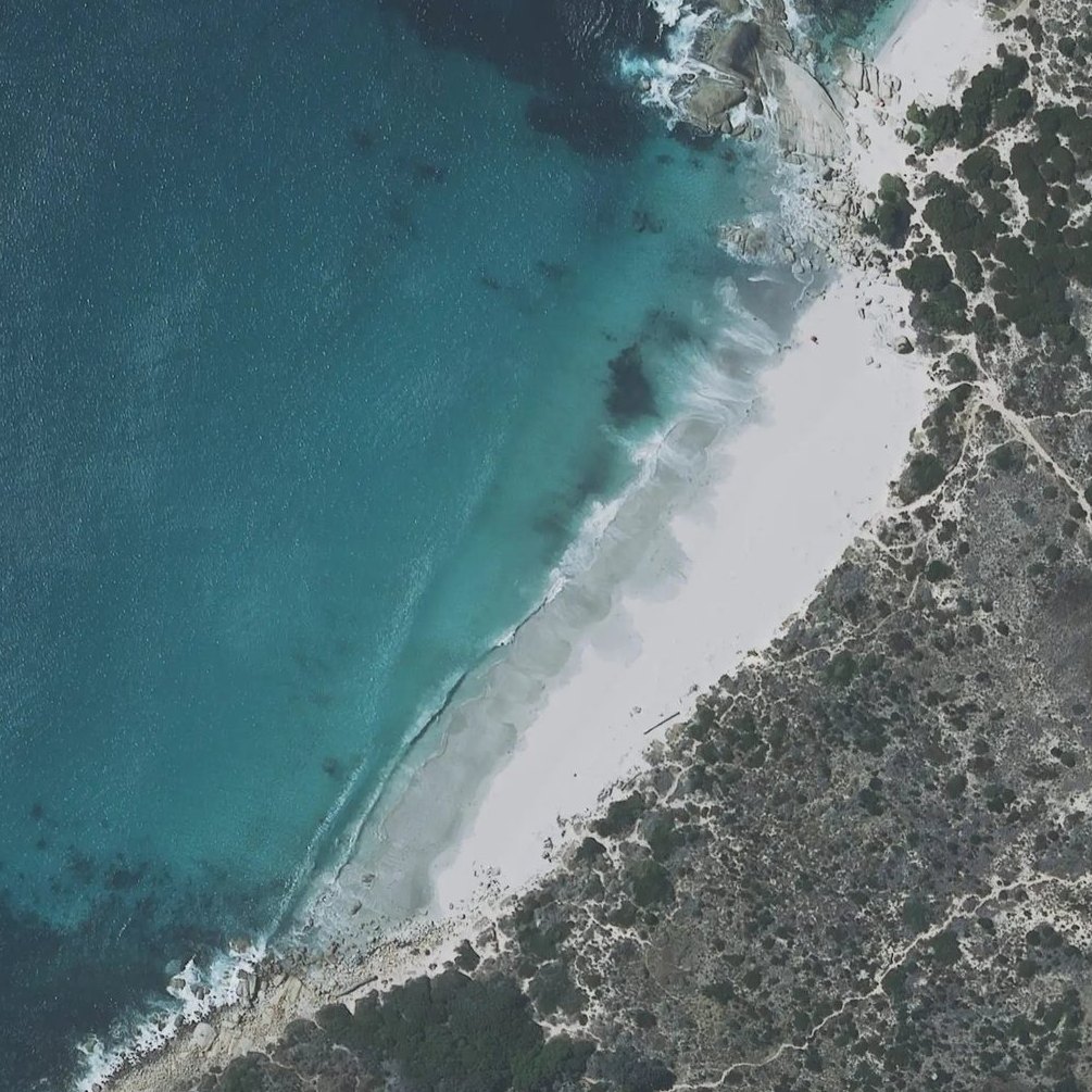 Aerial map of Sandy Bay Beach