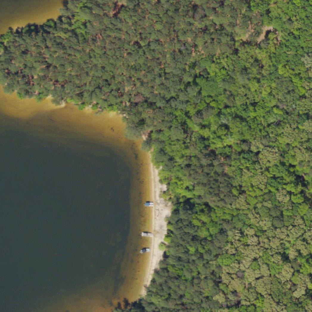 Aerial map of Sandy Beach