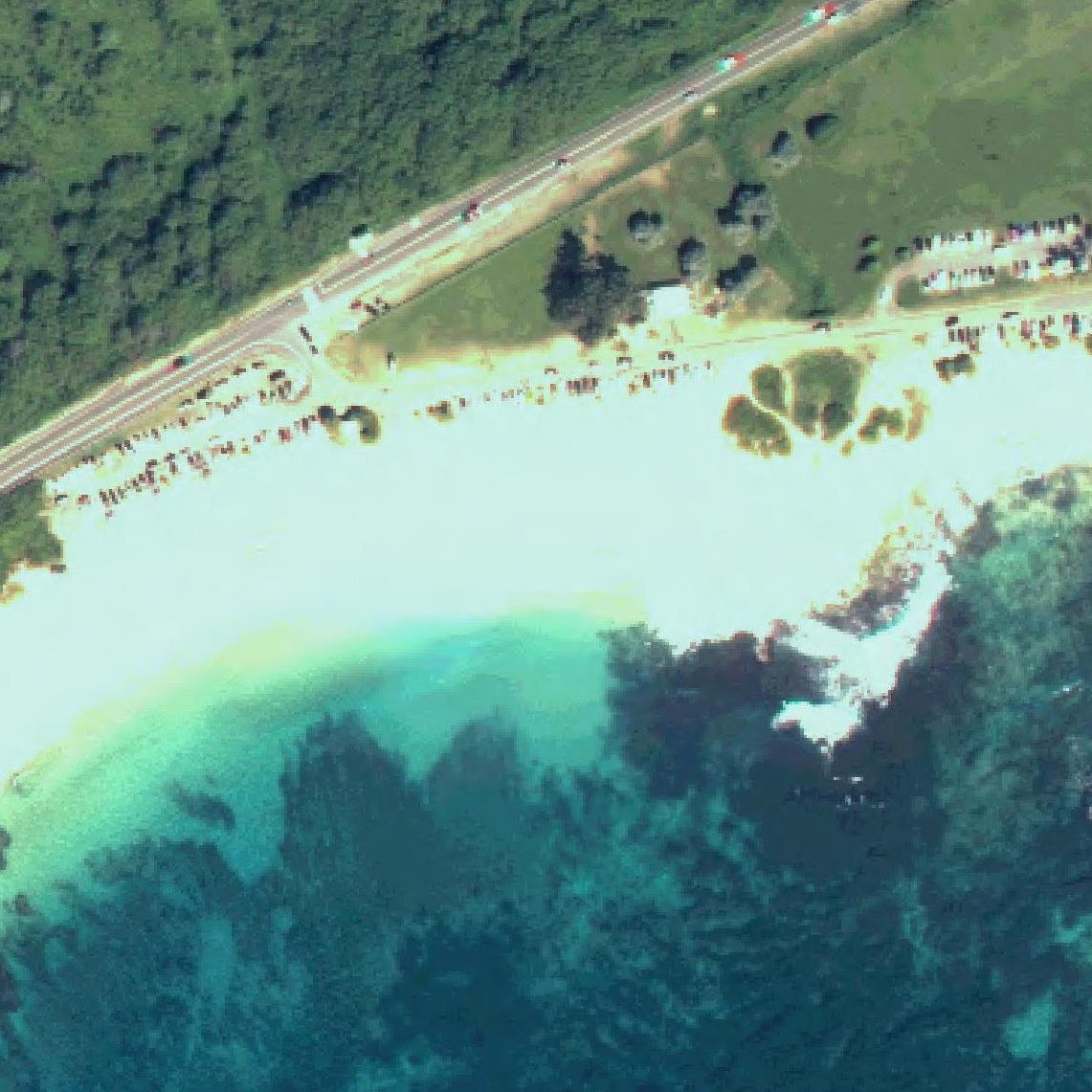 Aerial map of Sandy Beach