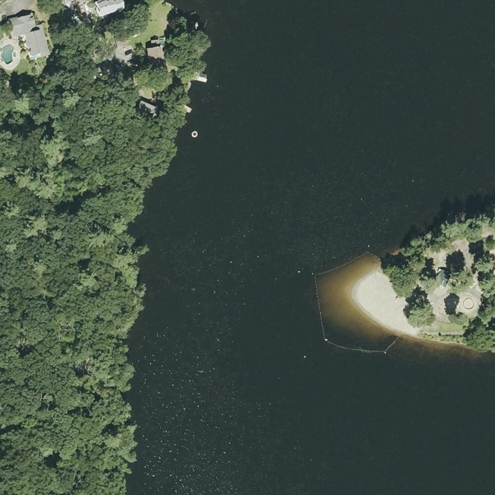 Aerial map of Sandy Beach