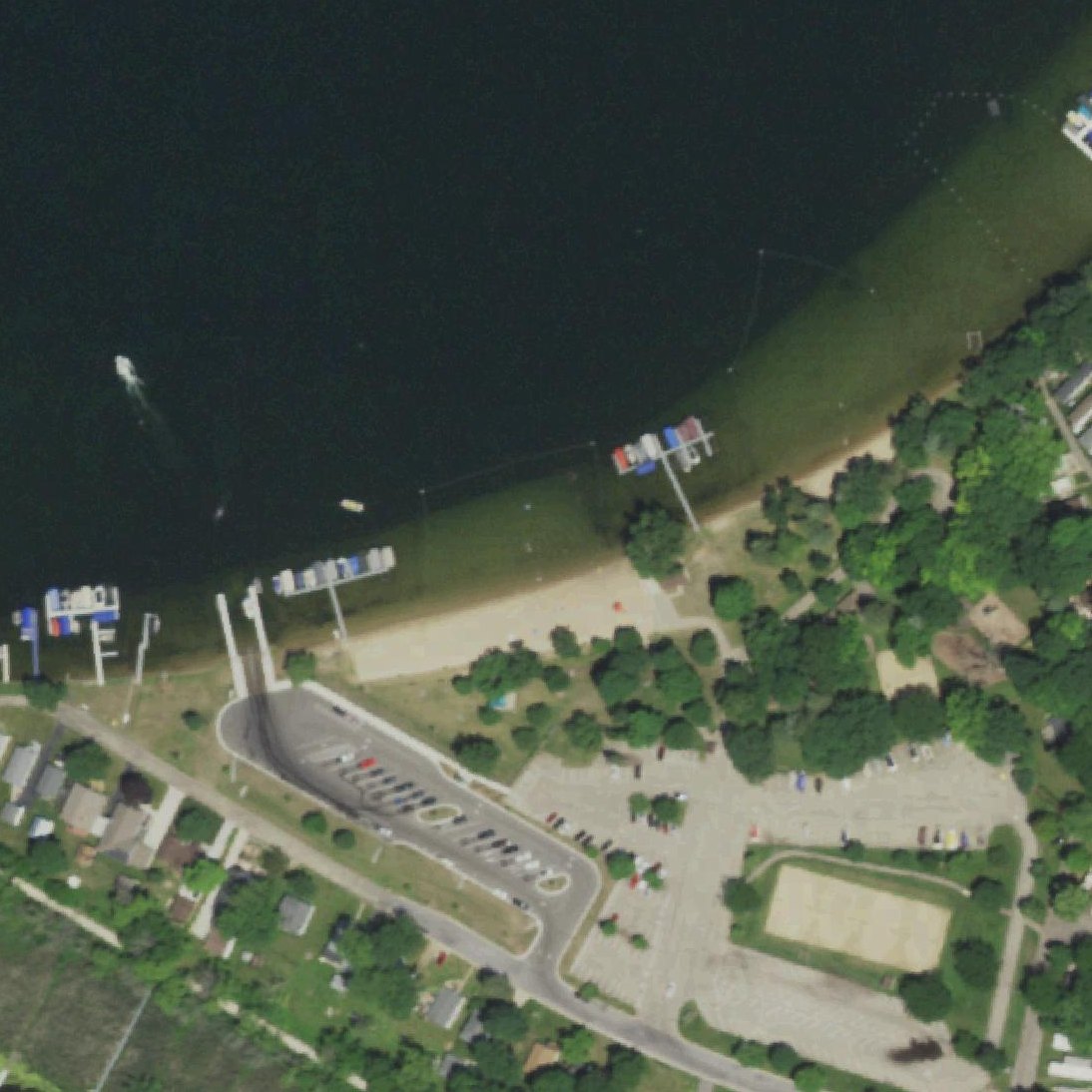 Aerial map of Sandy Beach