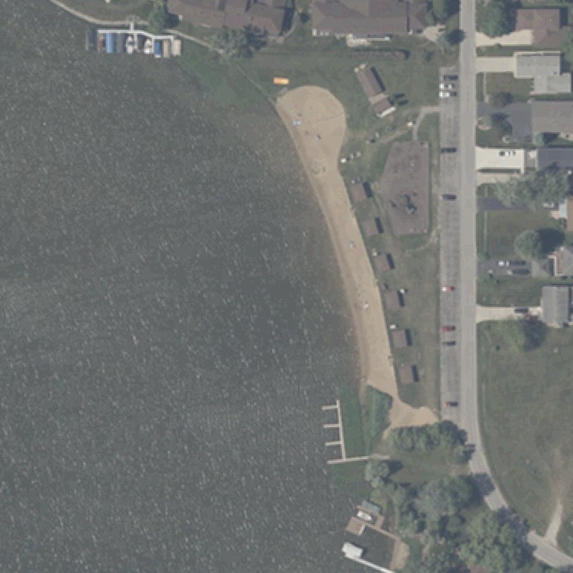 Aerial map of Sandy Beach