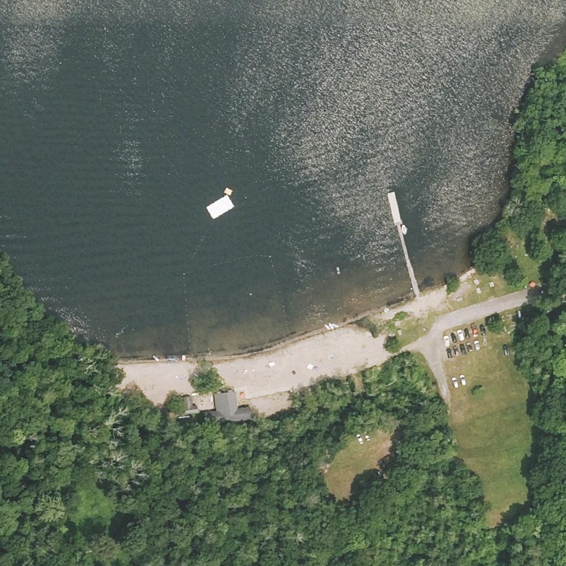 Aerial map of Sandy Beach