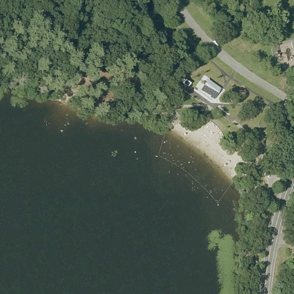 Aerial map of Sandy Beach